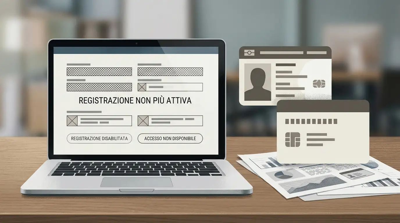 Illustrazione editoriale di una registrazione disattivata con documenti storici di conto